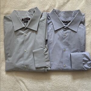 Michael Kors Men's Light Purple and Gray Dress Shirts